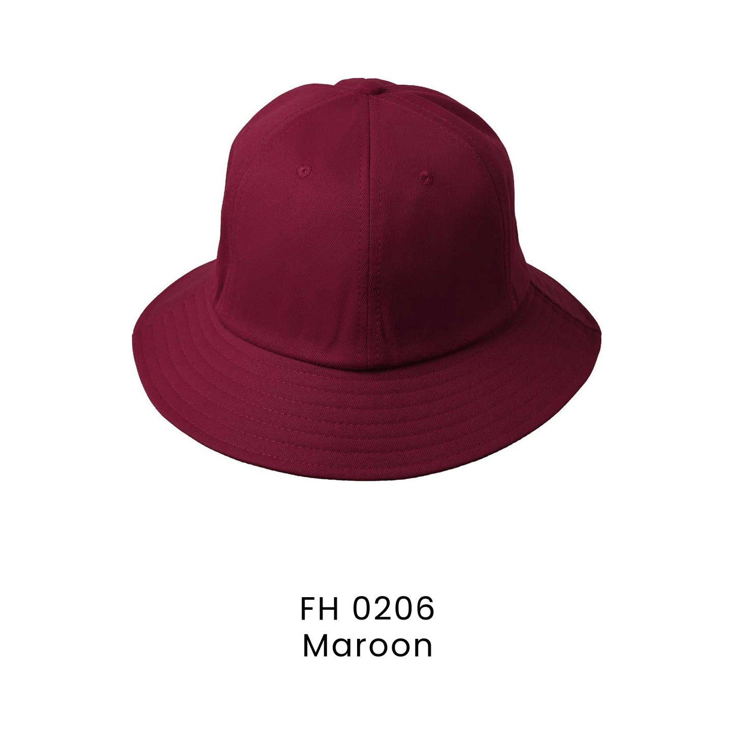 FH 0206 Maroon - FH02 fisherman bucket hat