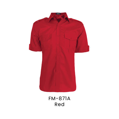 Corporate Uniform - Polymono Workwear | FM-871 Unisex Short Sleeves | Red | FM-871A | Artiztee