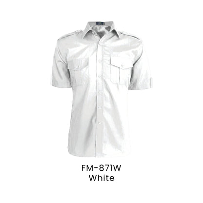 Corporate Uniform - Polymono Workwear | FM-871 Unisex Short Sleeves | White | FM-871W | Artiztee