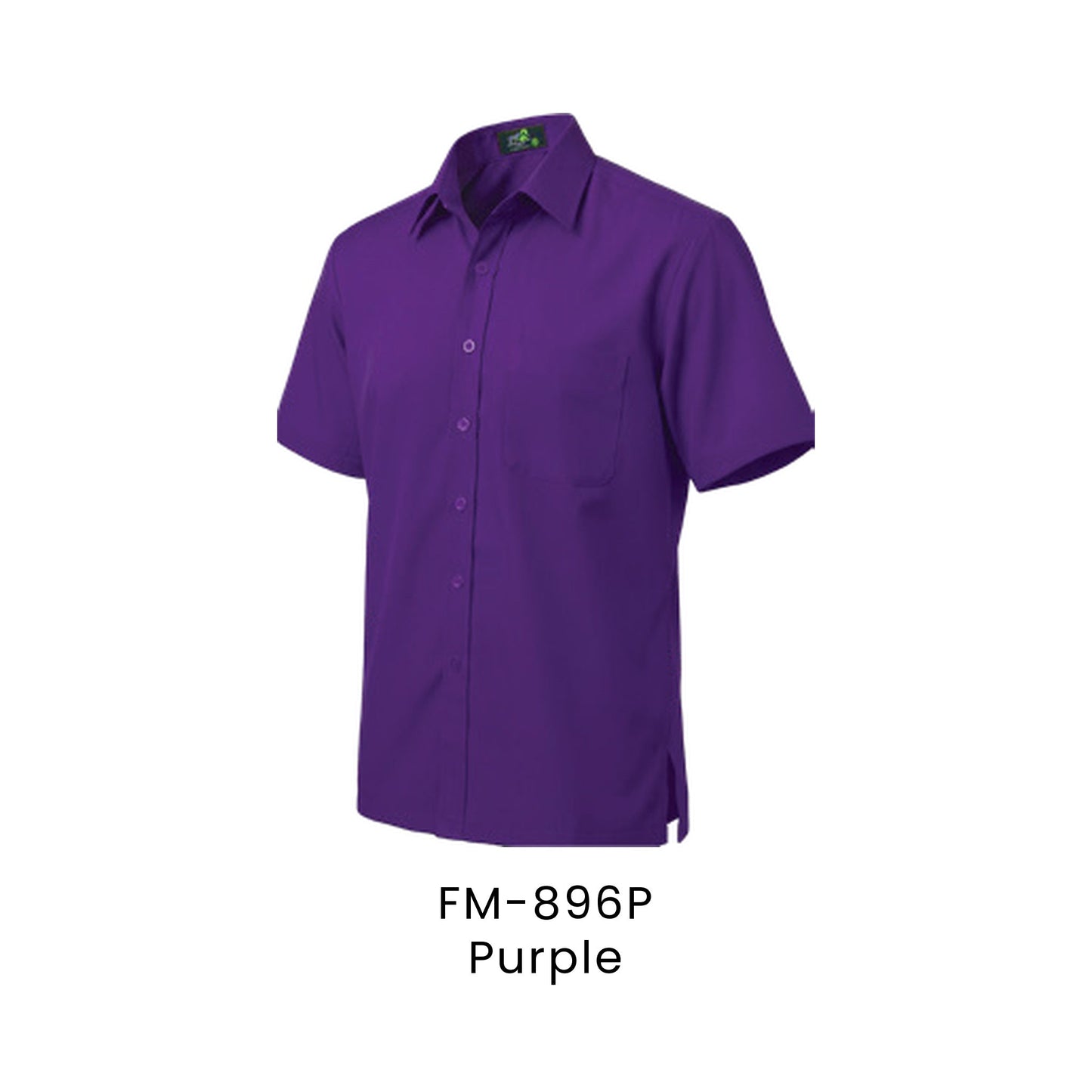 FM-896P Purple - FM-896 unisex corporate uniform shirt