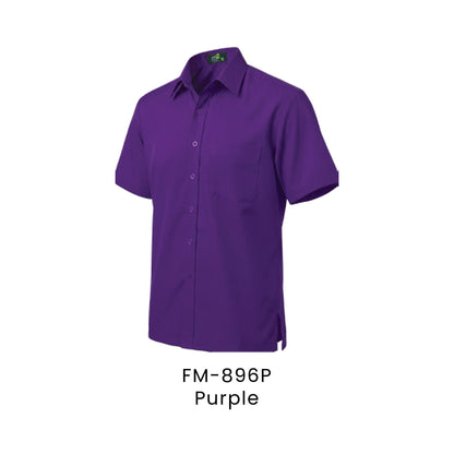 FM-896P Purple - FM-896 unisex corporate uniform shirt