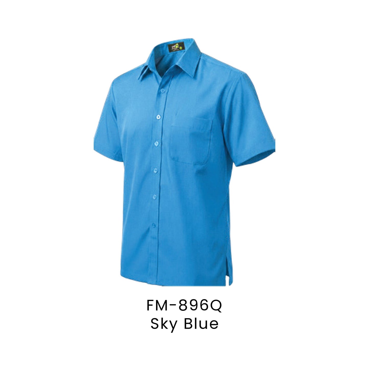 FM-896Q Sky Blue - FM-896 unisex corporate uniform shirt