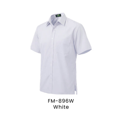 FM-896W White - FM-896 unisex corporate uniform shirt