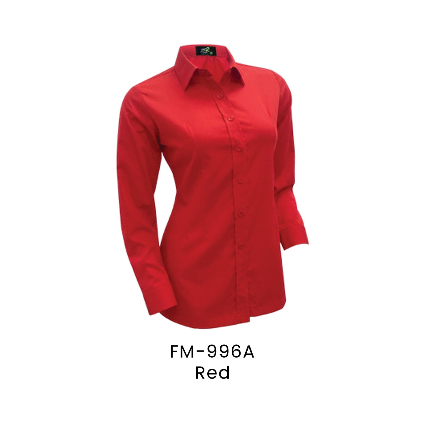 FM-996A Red - FM-996 female corporate uniform shirt