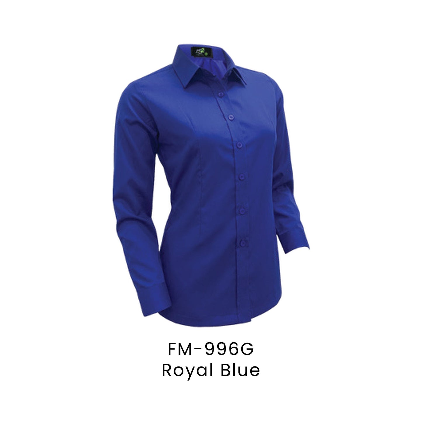 FM-996G Royal Blue - FM-996 female corporate uniform shirt