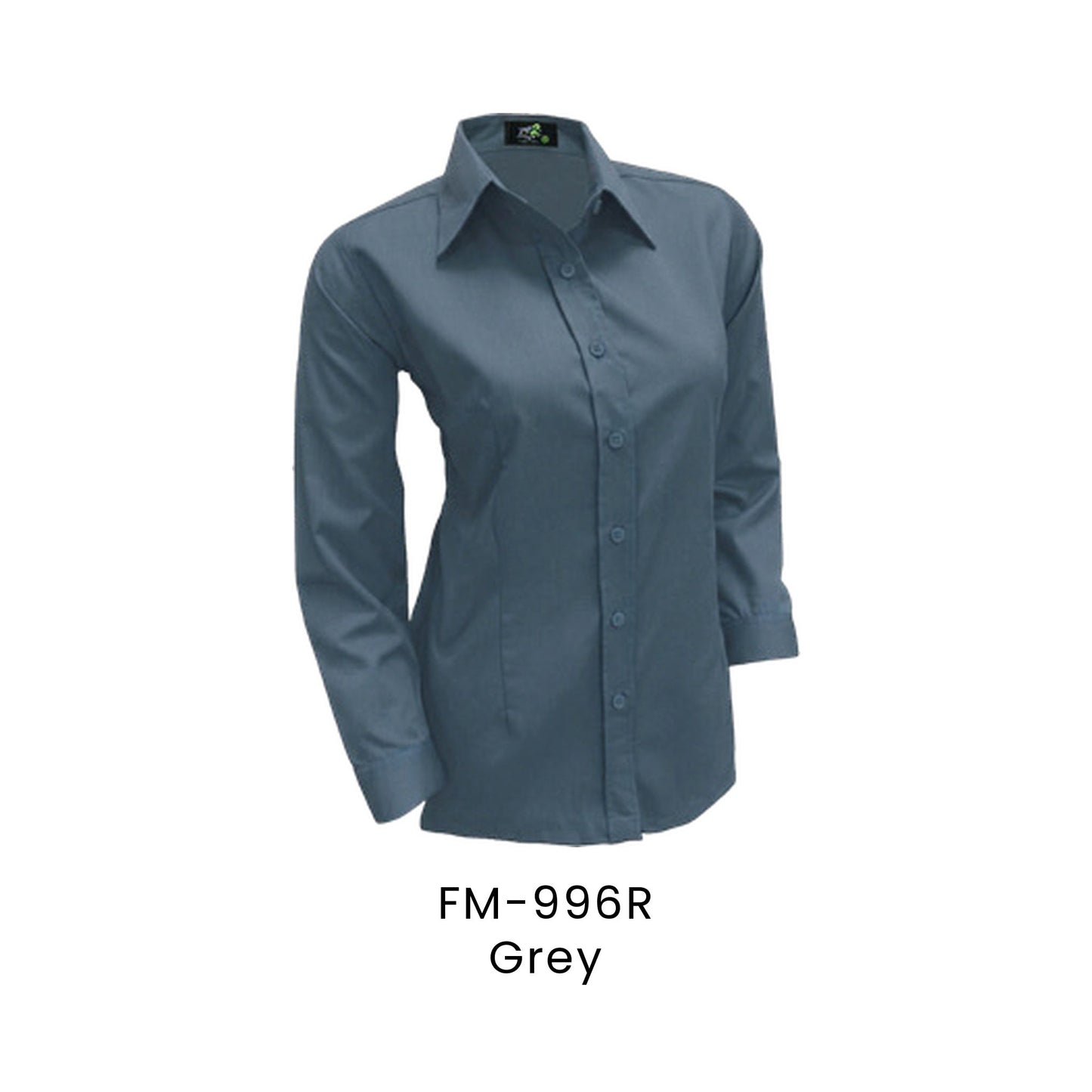 FM-996R Grey - FM-996 female corporate uniform shirt