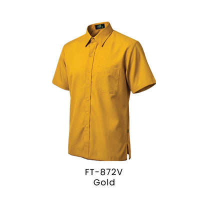 FT-872V Gold - FT-872 unisex corporate uniform shirt