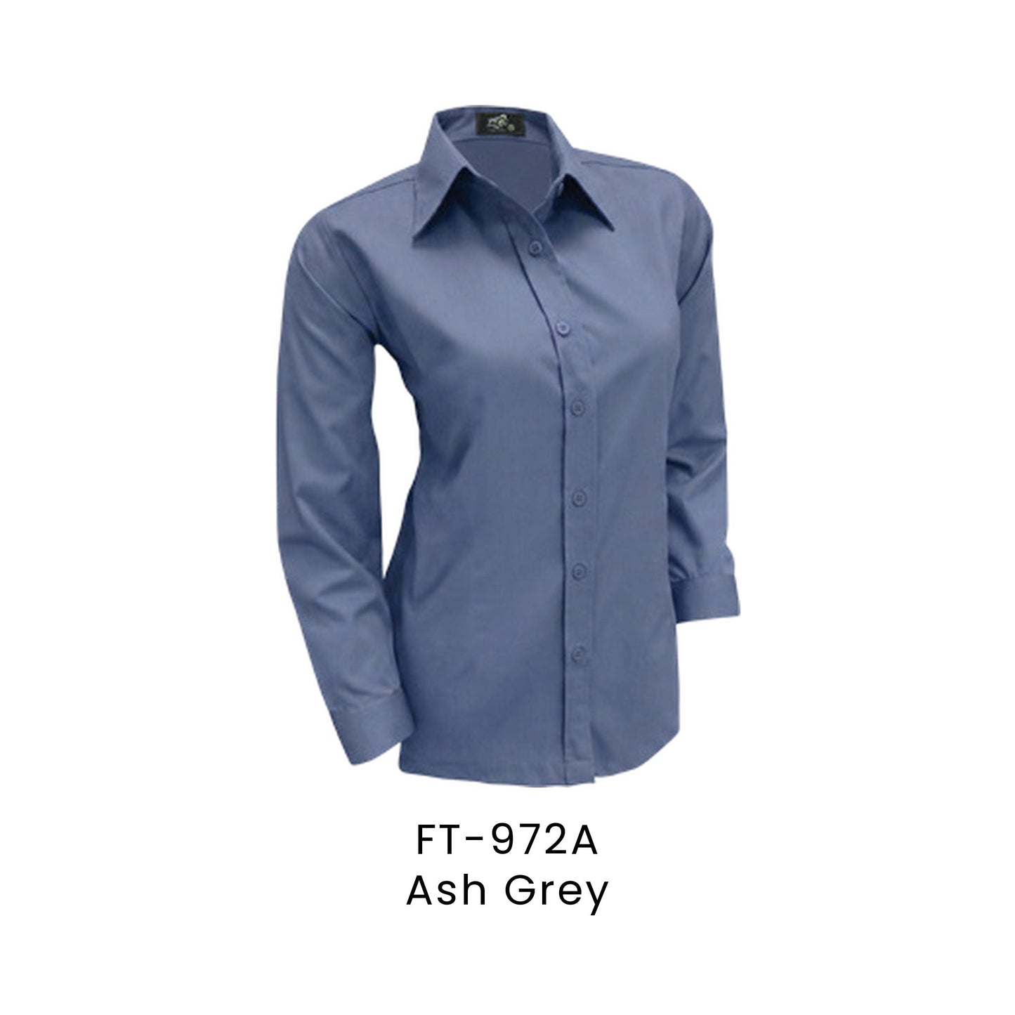 FT-972A Ash Grey - FT-972 female corporate uniform shirt
