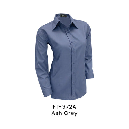 FT-972A Ash Grey - FT-972 female corporate uniform shirt