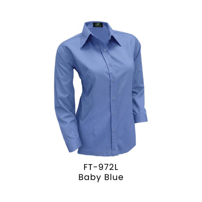 FT-972L Baby Blue - FT-972 female corporate uniform shirt