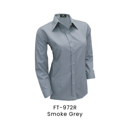 FT-972R Smoke Grey - FT-972 female corporate uniform shirt