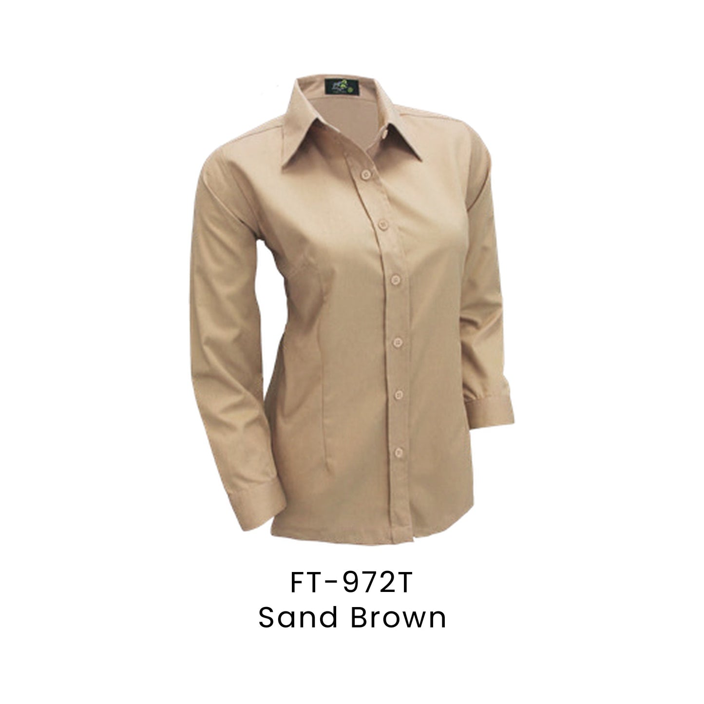 FT-972T Sand Brown - FT-972 female corporate uniform shirt