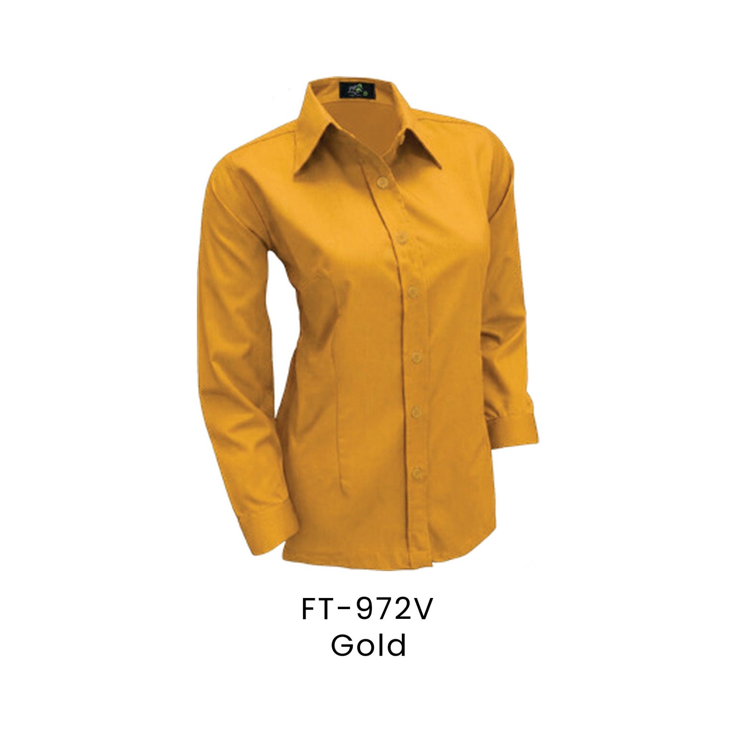FT-972V Gold - FT-972 female corporate uniform shirt