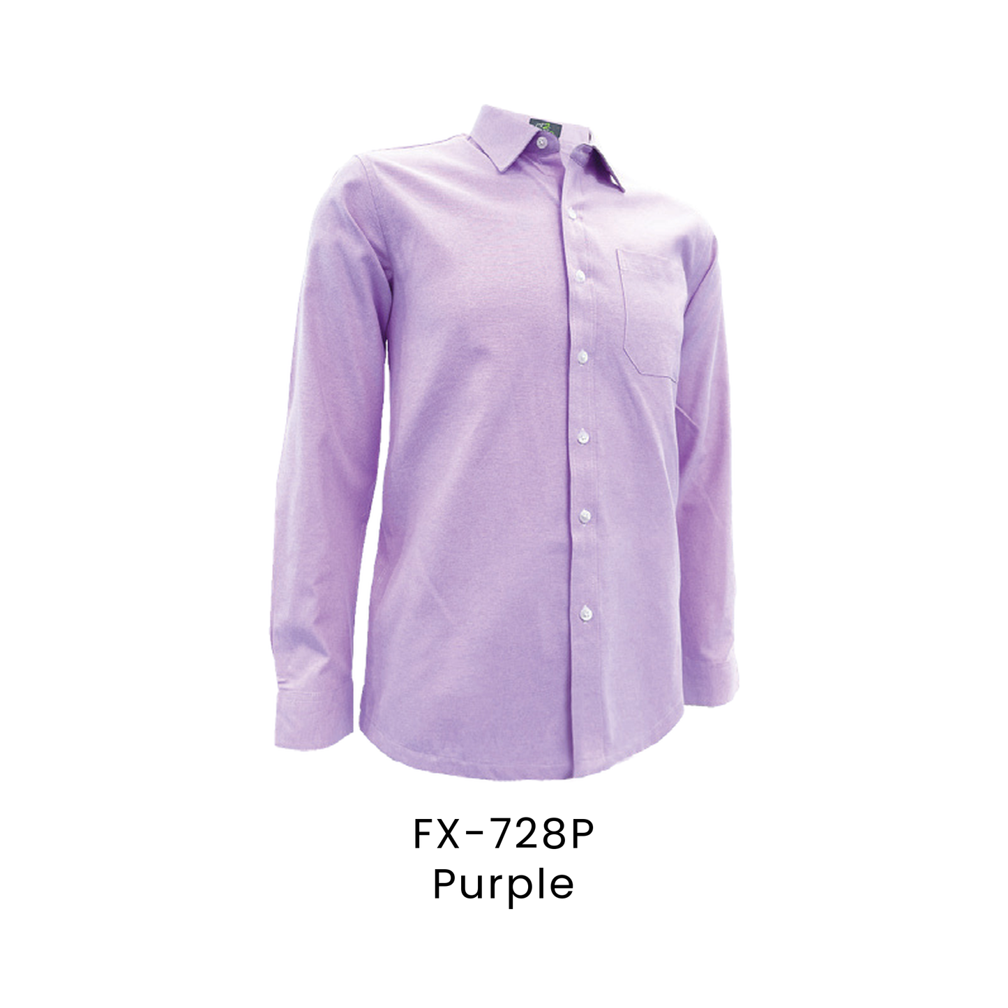 Corporate Uniform - Unisex Long Sleeve Oxford 160gsm | Purple | FX-728P | Artiztee