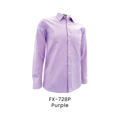 Corporate Uniform - Unisex Long Sleeve Oxford 160gsm | Purple | FX-728P | Artiztee