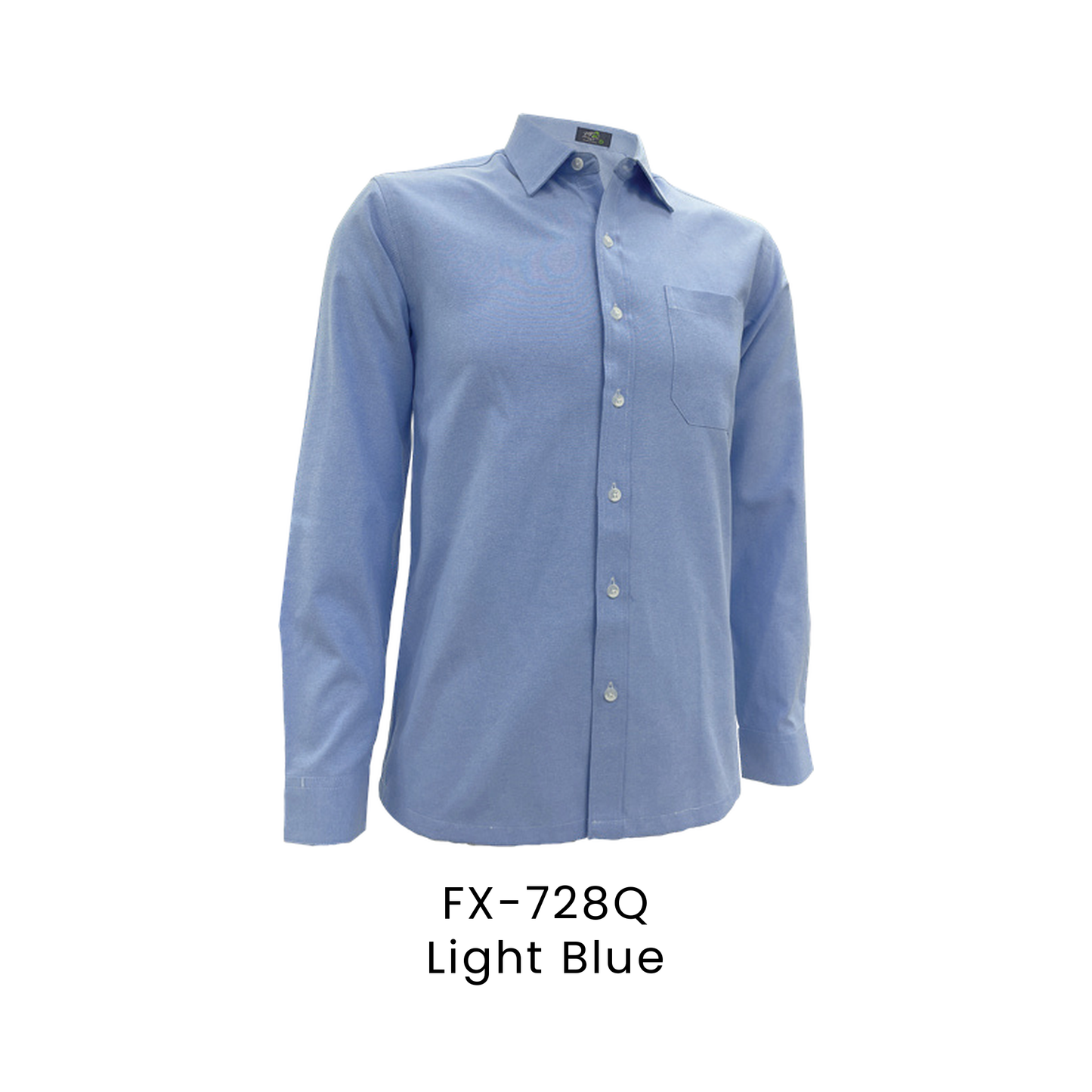 Corporate Uniform - Unisex Long Sleeve Oxford 160gsm | Light Blue | FX-728Q | Artiztee
