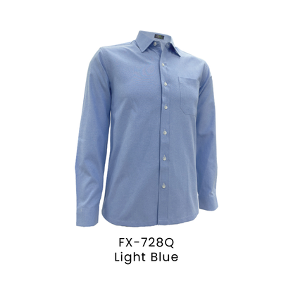 Corporate Uniform - Unisex Long Sleeve Oxford 160gsm | Light Blue | FX-728Q | Artiztee