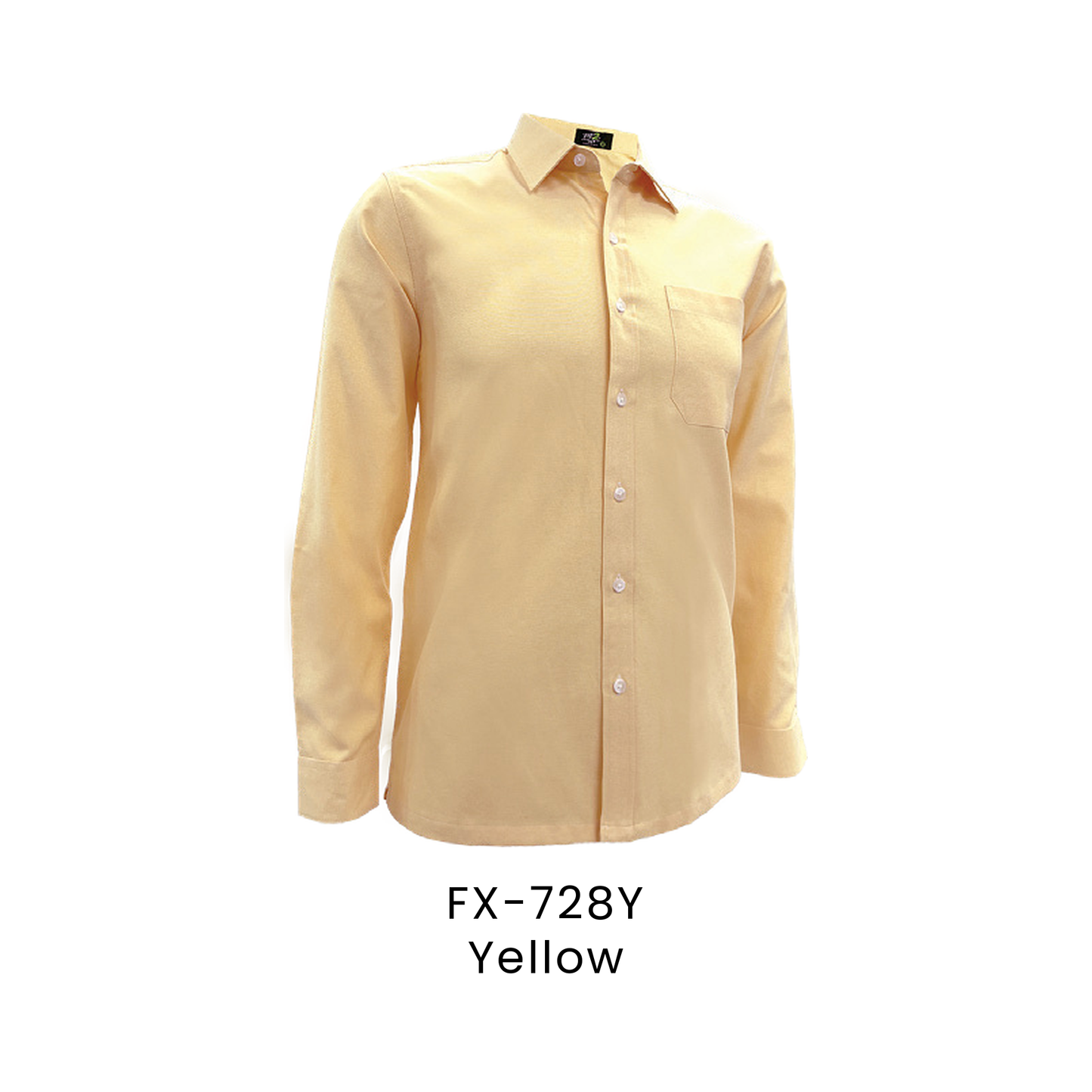 Corporate Uniform - Unisex Long Sleeve Oxford 160gsm | Yellow | FX-728Y | Artiztee