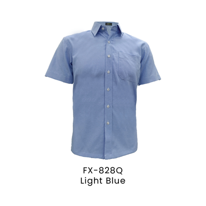 Corporate Uniform - Unisex Short Sleeve Oxford 160gsm | Light Blue | FX-828Q | Artiztee