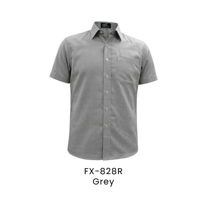 Corporate Uniform - Unisex Short Sleeve Oxford 160gsm | Grey | FX-828R | Artiztee