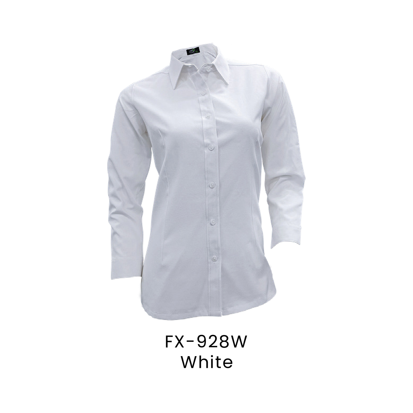 Corporate Uniform - Female Long Sleeve Oxford 160gsm | White | FX-928W | Artiztee