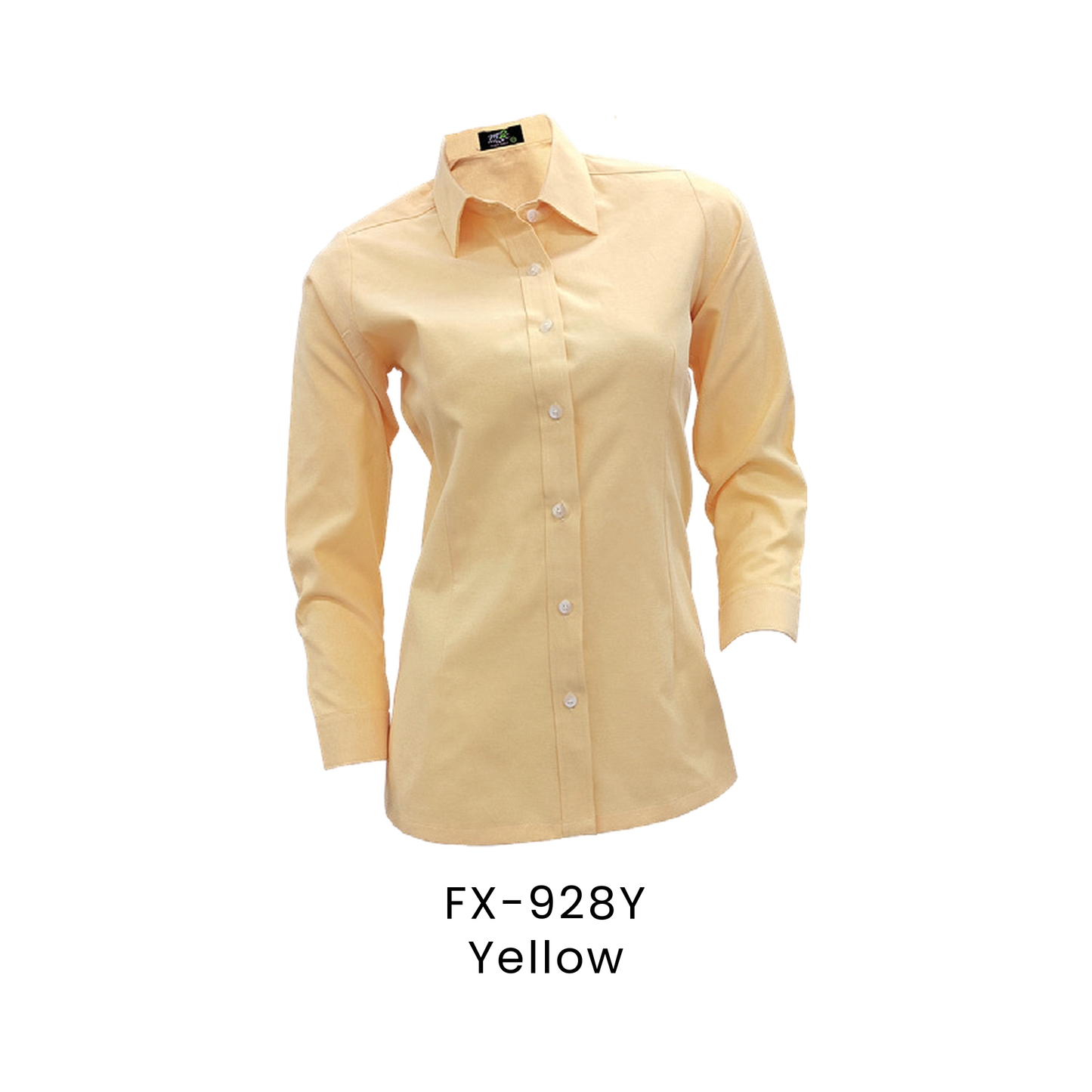 Corporate Uniform - Female Long Sleeve Oxford 160gsm | Yellow | FX-928Y | Artiztee