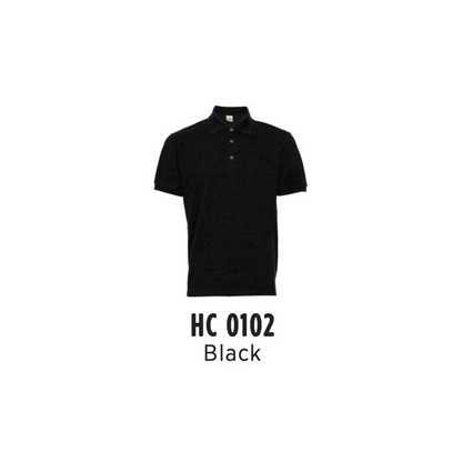 Custom Polo - Unisex CVC Honeycomb Short Sleeve Polo Shirt | Plain | Black | HC0102