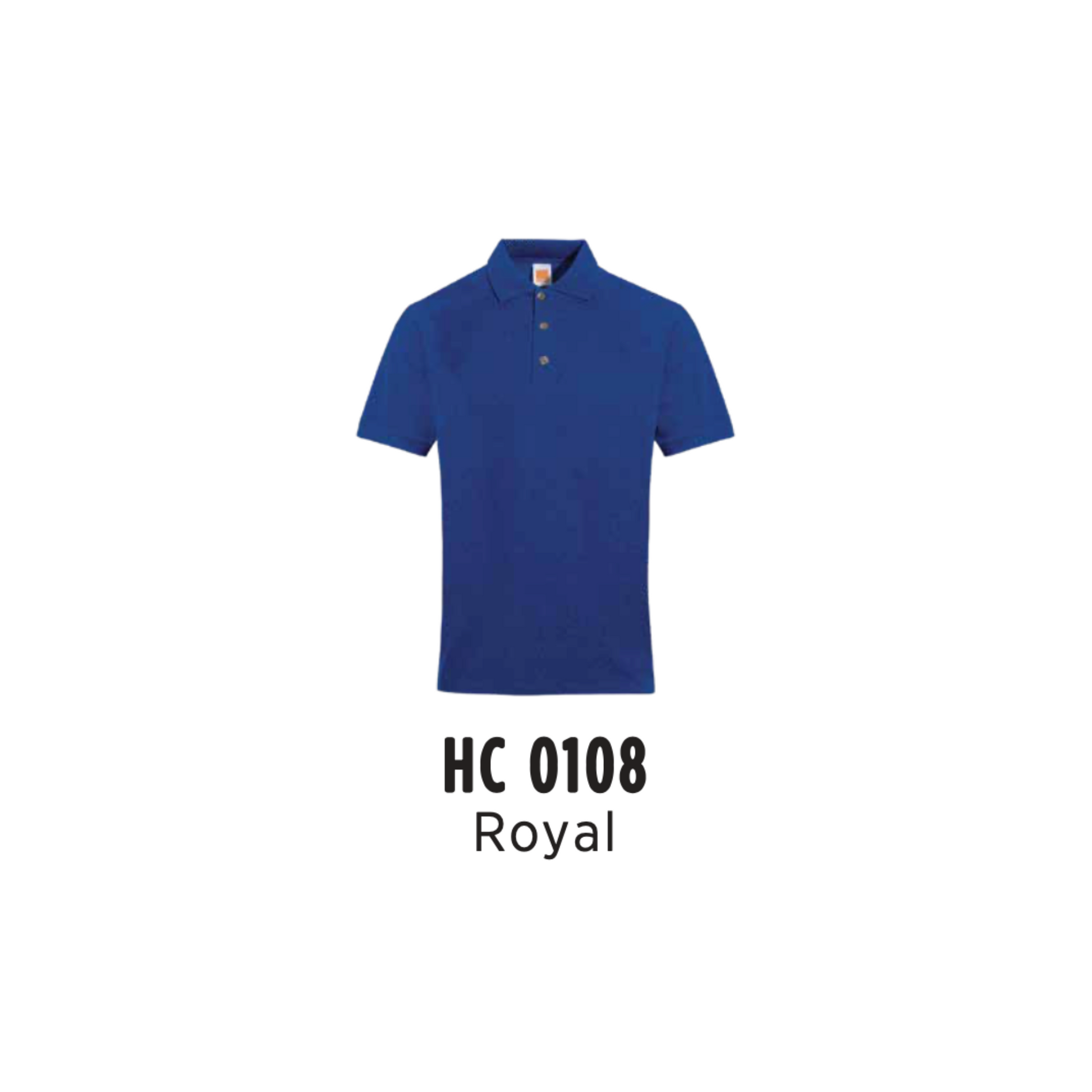 Custom Polo - Unisex CVC Honeycomb Short Sleeve Polo Shirt | Plain | Royal | HC0108