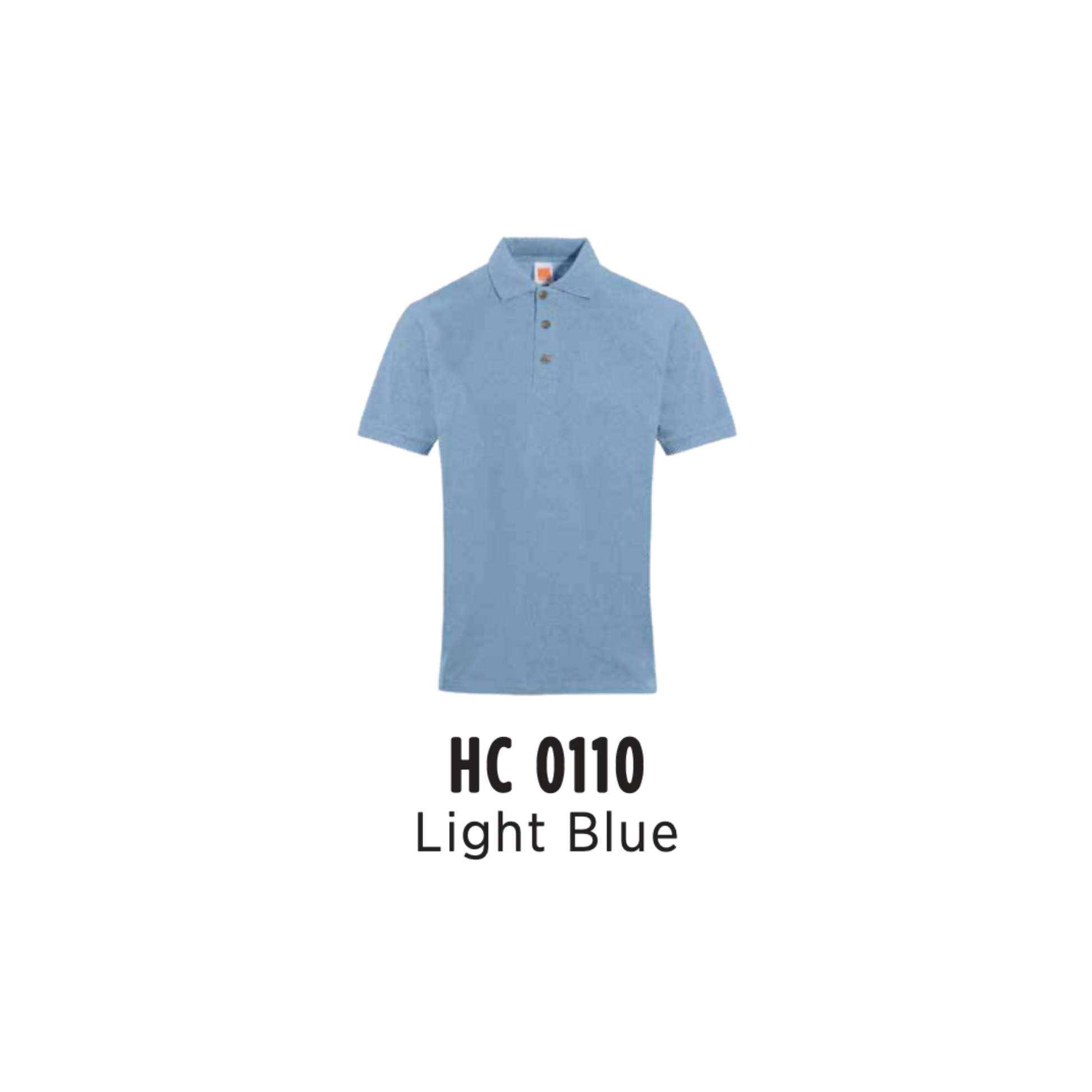 Custom Polo - Unisex CVC Honeycomb Short Sleeve Polo Shirt | Plain | Light Blue | HC0110