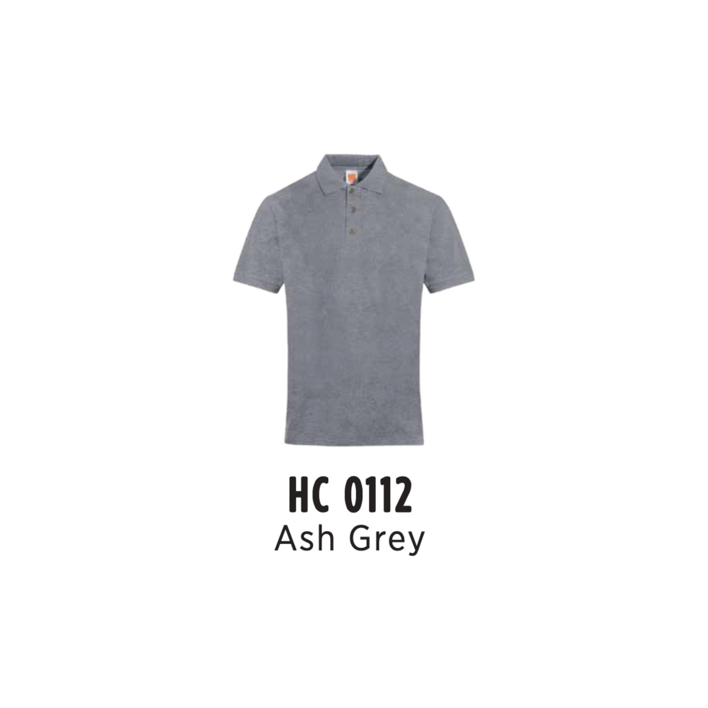 Custom Polo - Unisex CVC Honeycomb Short Sleeve Polo Shirt | Plain | Ash Grey | HC0112