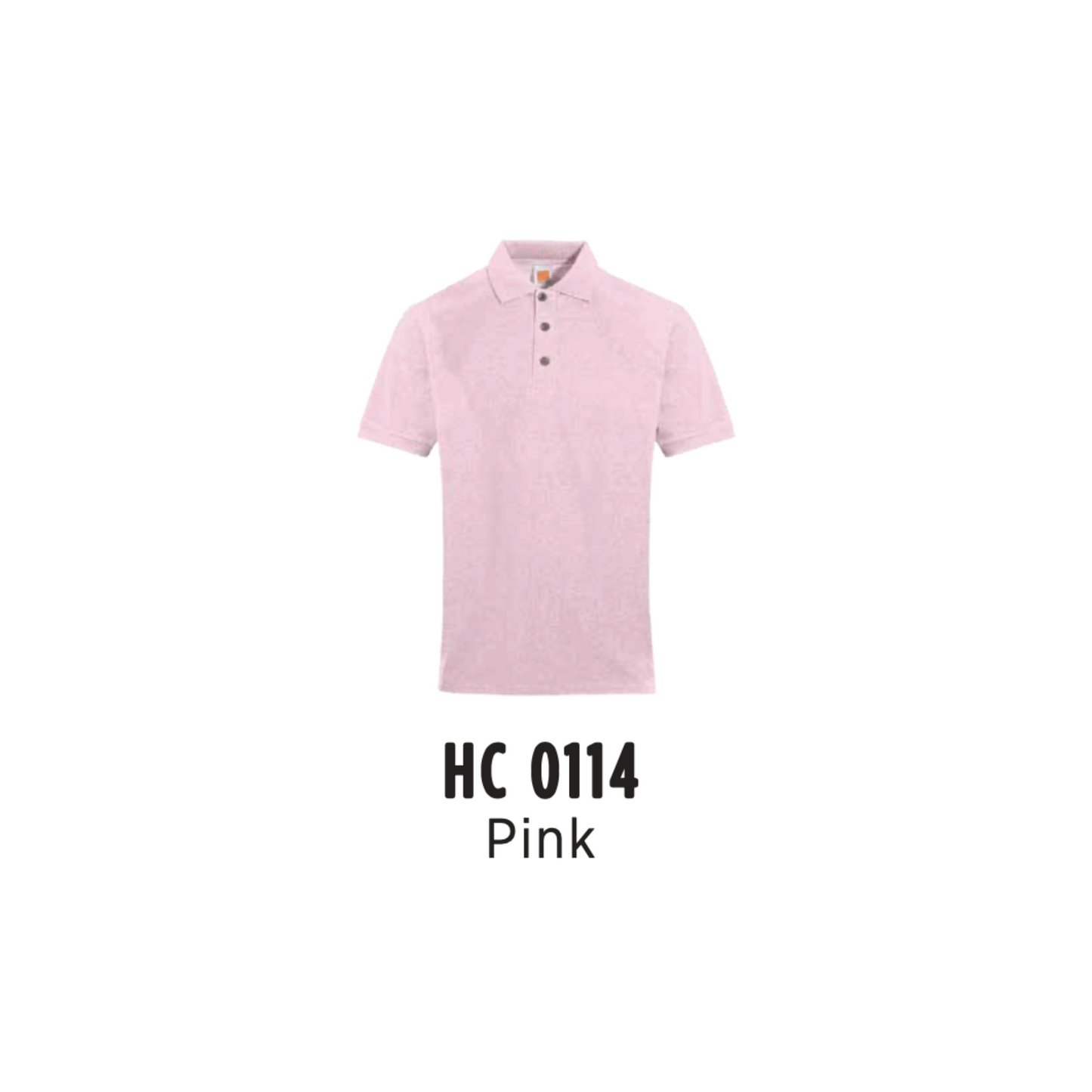 Custom Polo - Unisex CVC Honeycomb Short Sleeve Polo Shirt | Plain | Pink | HC0114