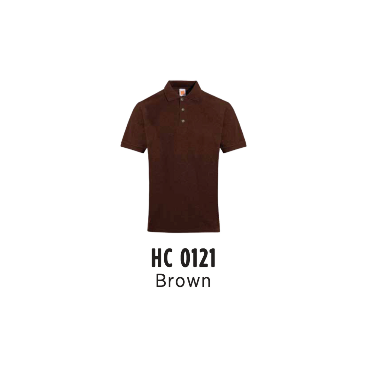 Custom Polo - Unisex CVC Honeycomb Short Sleeve Polo Shirt | Plain | Brown | HC0121