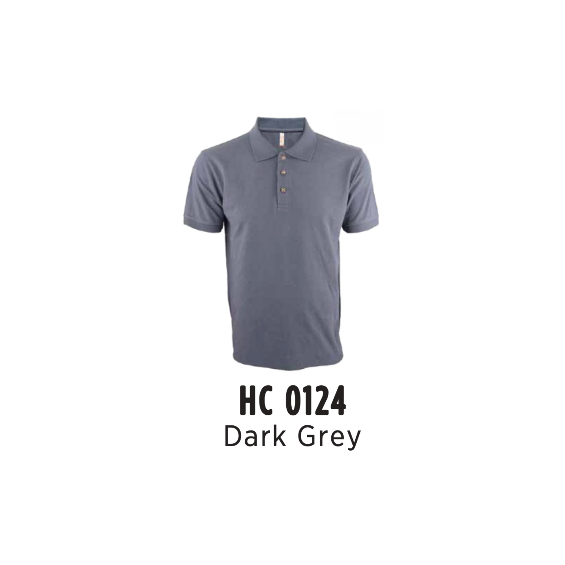 Custom Polo - Unisex CVC Honeycomb Short Sleeve Polo Shirt | Plain | Dark Grey | HC0124