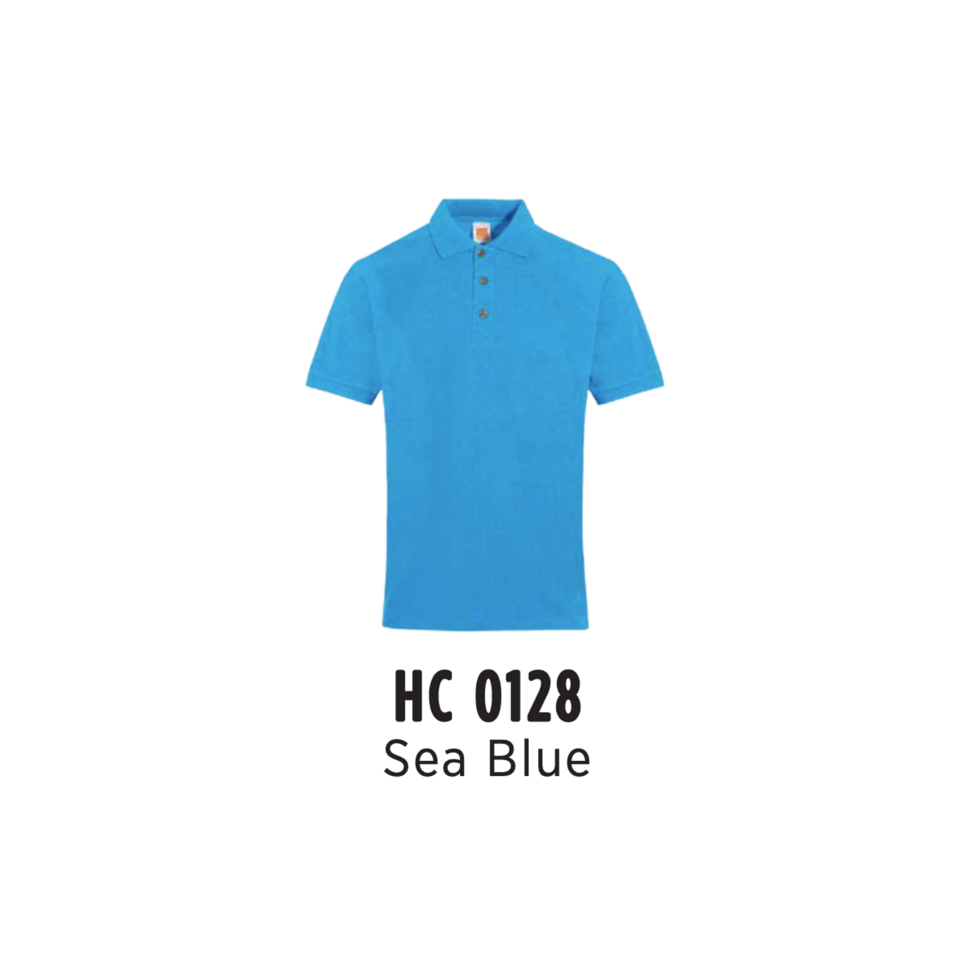 Custom Polo - Unisex CVC Honeycomb Short Sleeve Polo Shirt | Plain | Sea Blue | HC0128