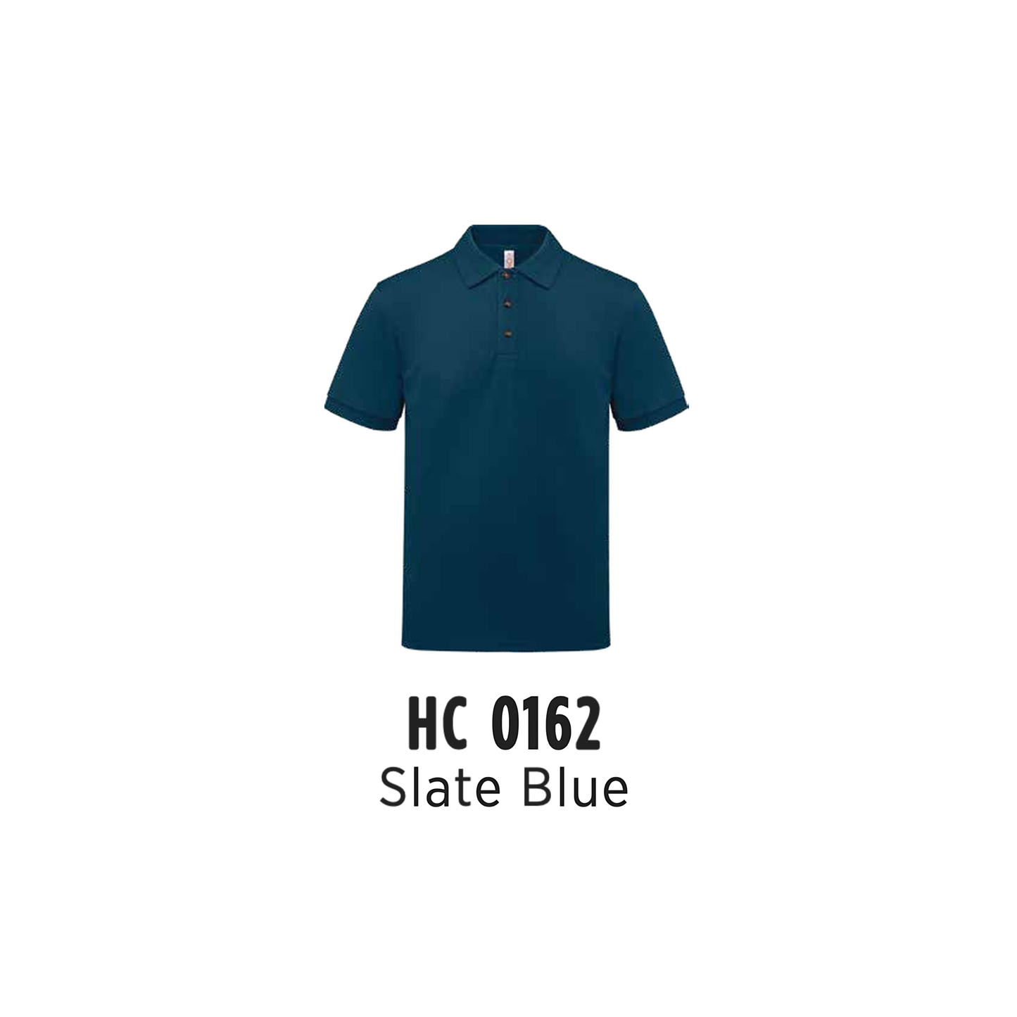 Custom Polo - Unisex CVC Honeycomb Short Sleeve Polo Shirt | Plain | Slate Blue | HC0162