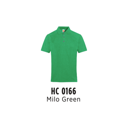 Custom Polo - Unisex CVC Honeycomb Short Sleeve Polo Shirt | Plain | Milo Green | HC0166