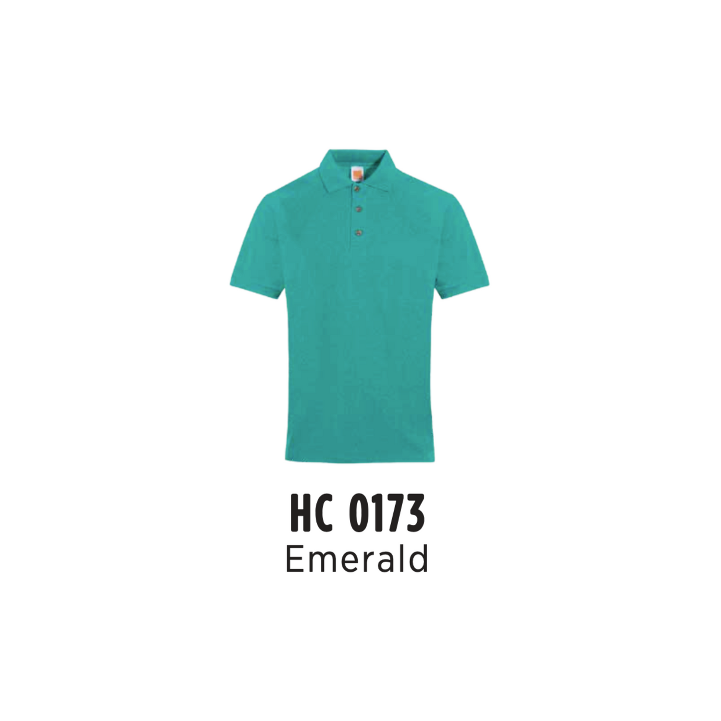 Custom Polo - Unisex CVC Honeycomb Short Sleeve Polo Shirt | Plain | Emerald | HC0173