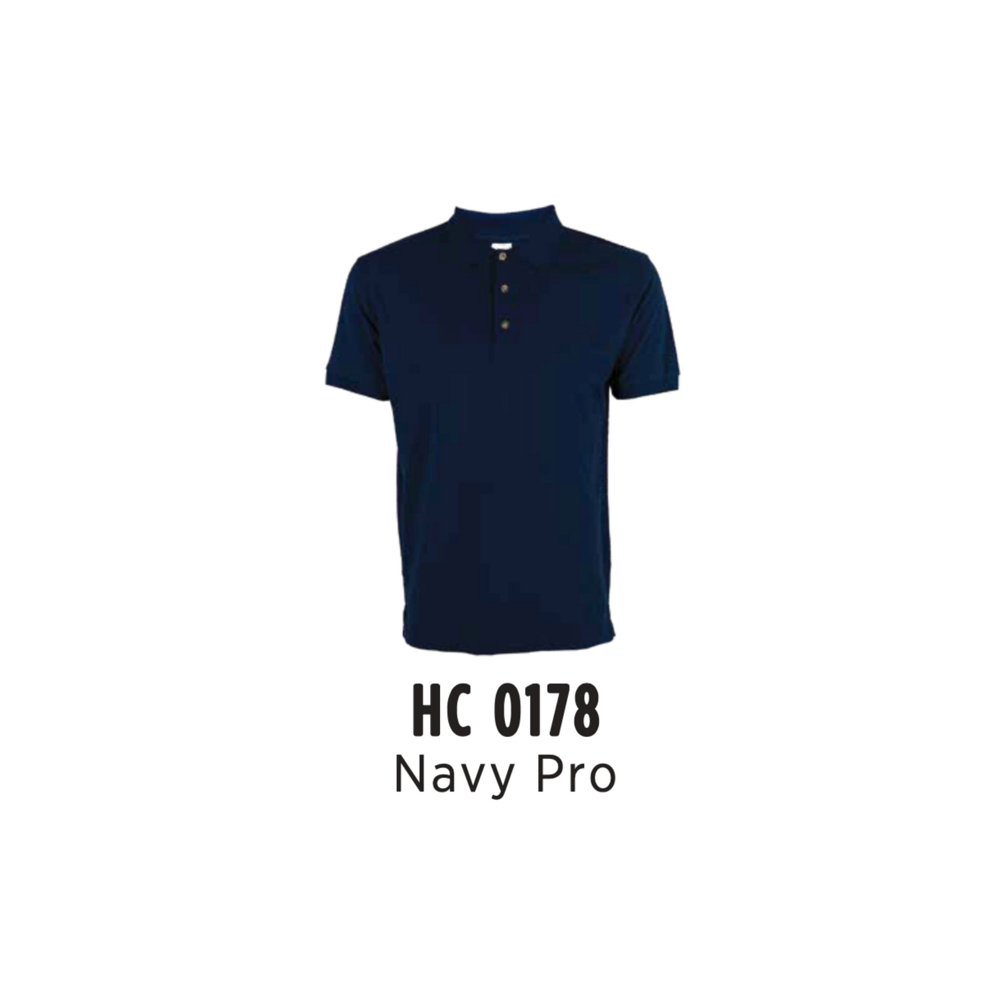 Custom Polo - Unisex CVC Honeycomb Short Sleeve Polo Shirt | Plain | Navy Pro | HC0178