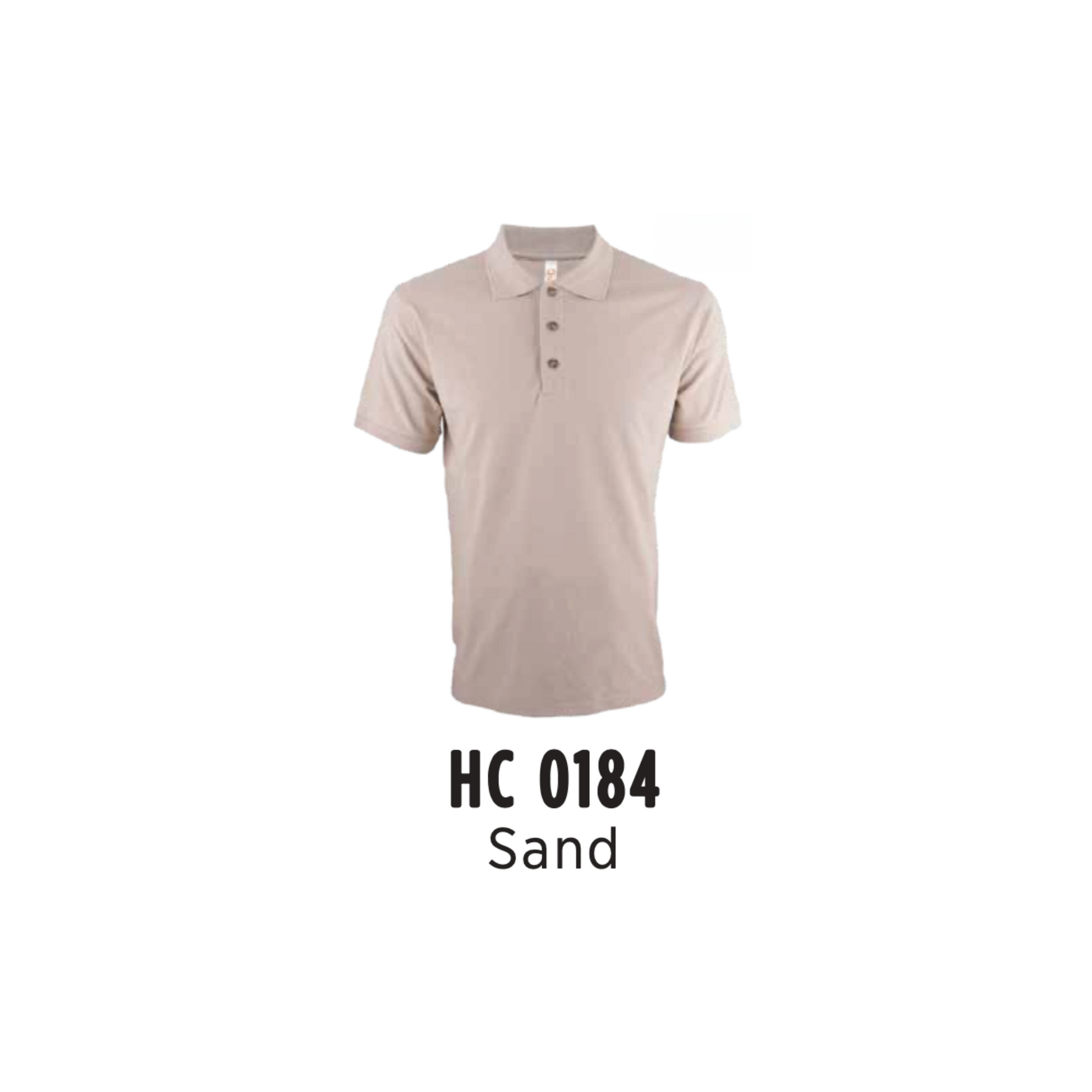 Custom Polo - Unisex CVC Honeycomb Short Sleeve Polo Shirt | Plain | Sand | HC0184