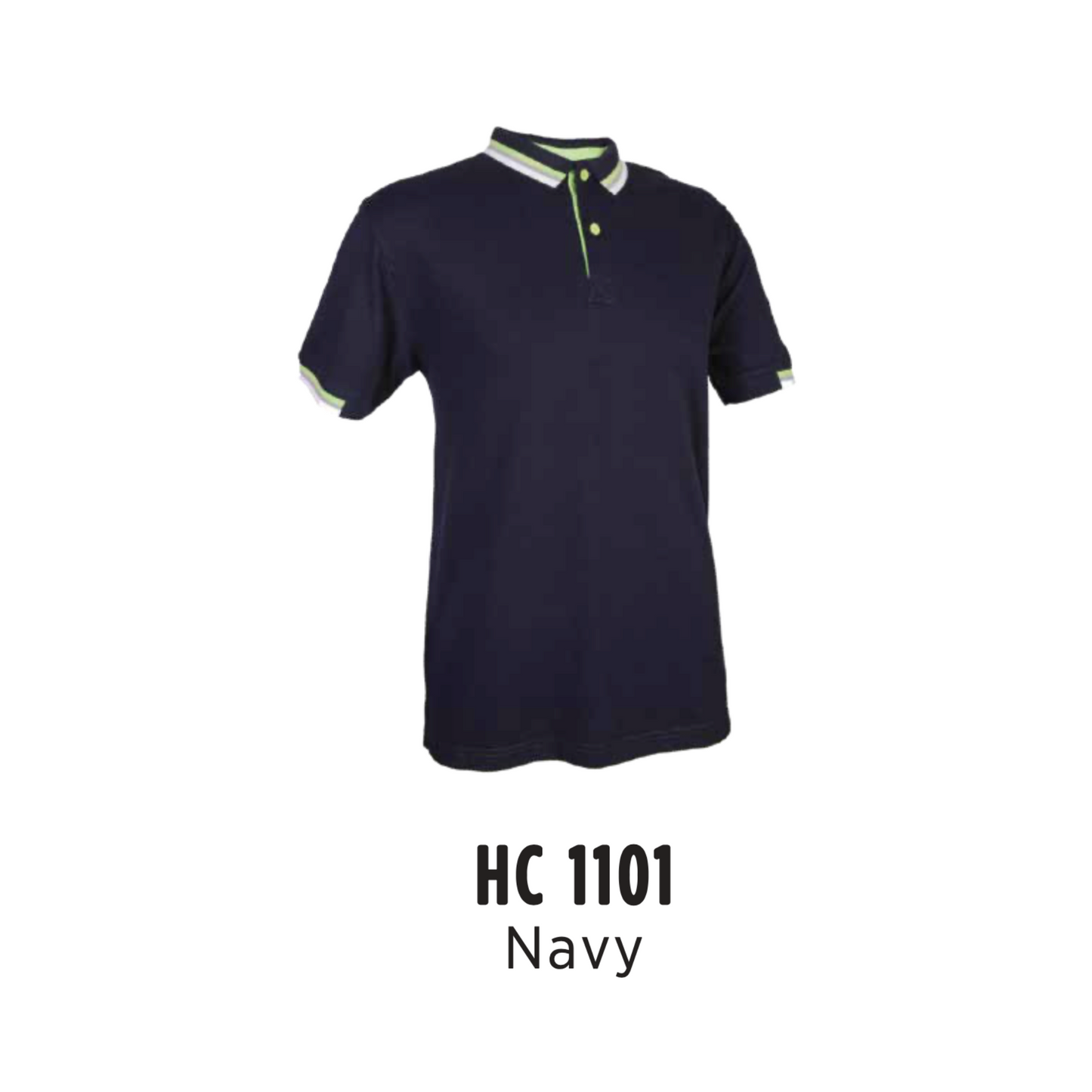 Polo | CVC Honeycomb | Tipped Collar & Cuff | Unisex | 220gsm | Navy | HC1101