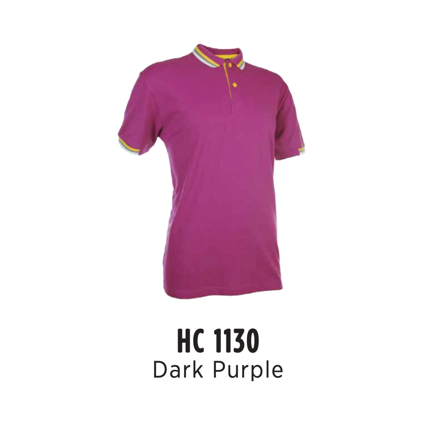 Polo | CVC Honeycomb | Tipped Collar & Cuff | Unisex | 220gsm | Dark Purple | HC1130