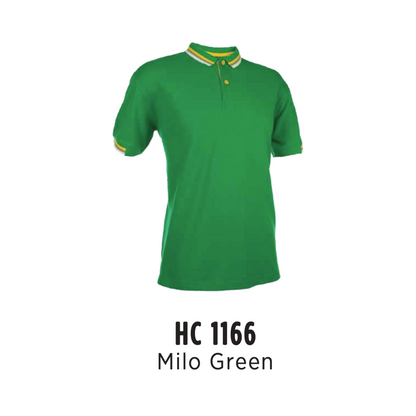 Polo | CVC Honeycomb | Tipped Collar & Cuff | Unisex | 220gsm | Milo Green | HC1166