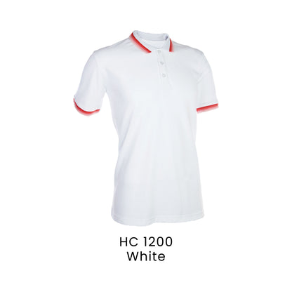 HC 1200 White - HC12 honeycomb polo shirt