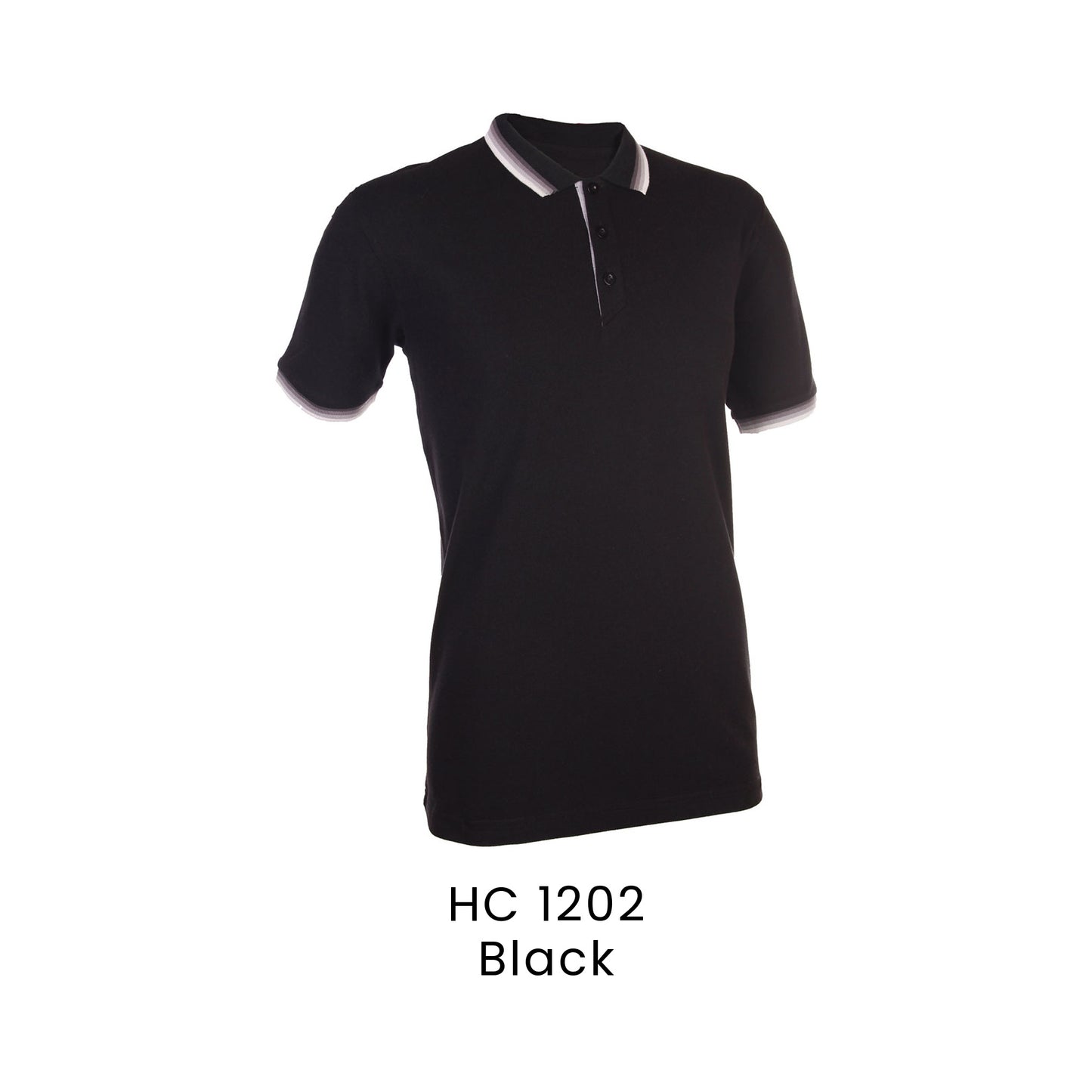 HC 1202 Black - HC12 honeycomb polo shirt