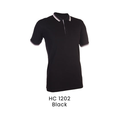 HC 1202 Black - HC12 honeycomb polo shirt