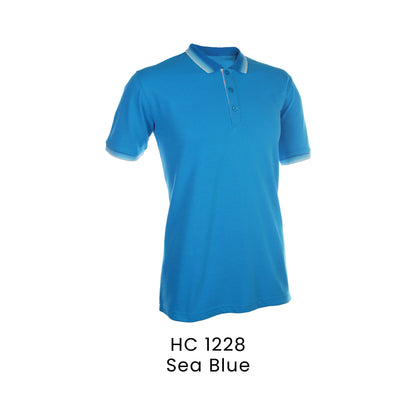 HC 1228 Sea Blue - HC12 honeycomb polo shirt