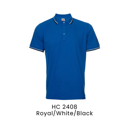 HC 2408 Royal/White/Black - HC24 honeycomb polo shirt