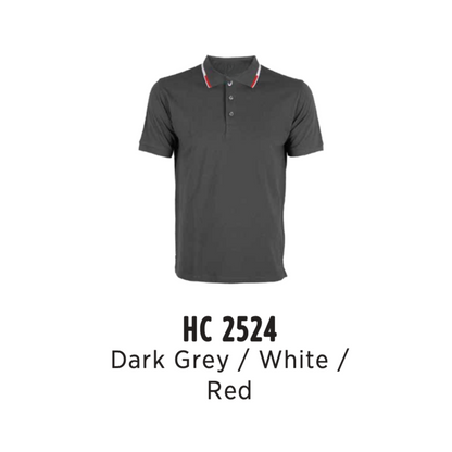 hc2524-custom-polo-unisex-cvc-honeycomb-dark-grey-white-red