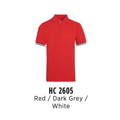 hc2605-custom-polo-unisex-cvc-honeycomb-red-dark-grey-white