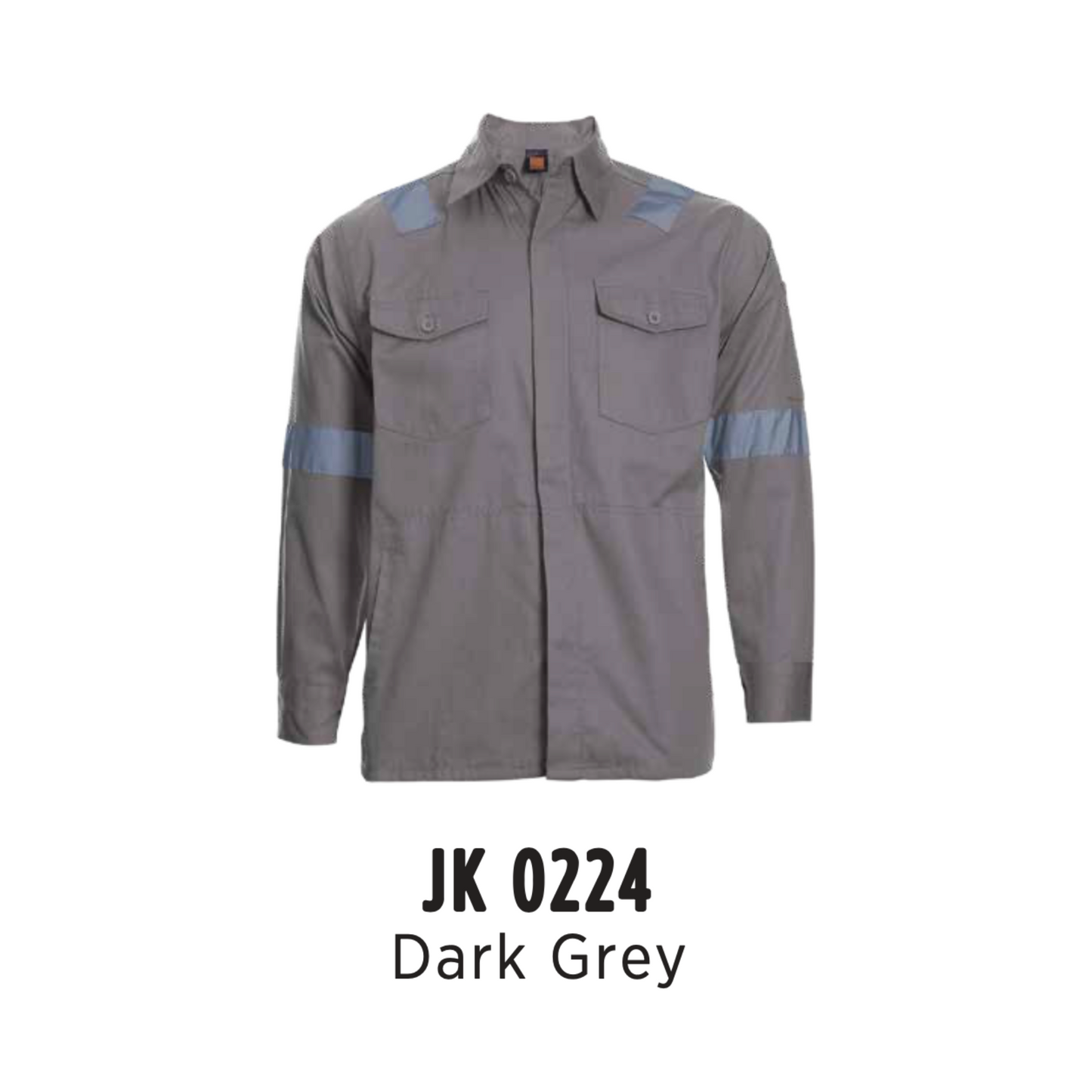 jk0224-work-jacket-with-reflective-tape-cotton-unisex-plain-dark-grey